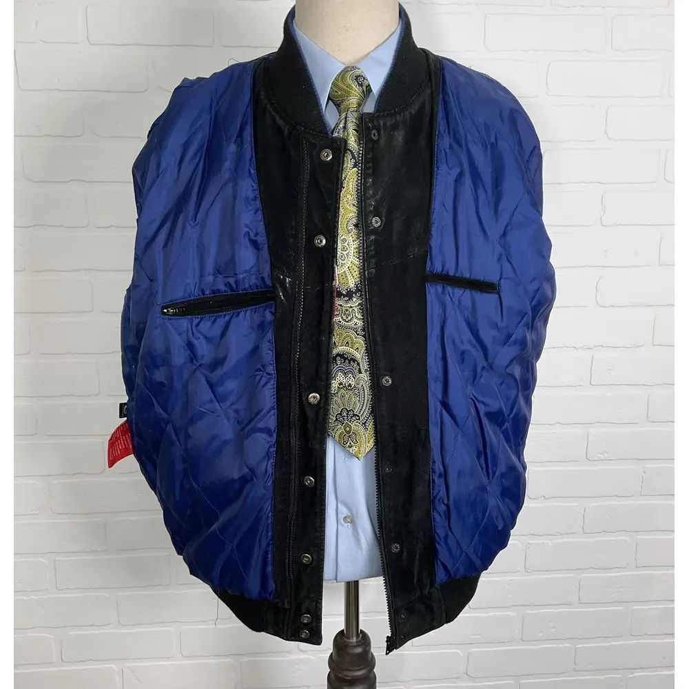 GIII NFL Jacket Men‎ M NEW YORK GIANTS Stitched Logo Varsity Bomber Outerwear